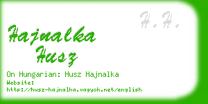 hajnalka husz business card